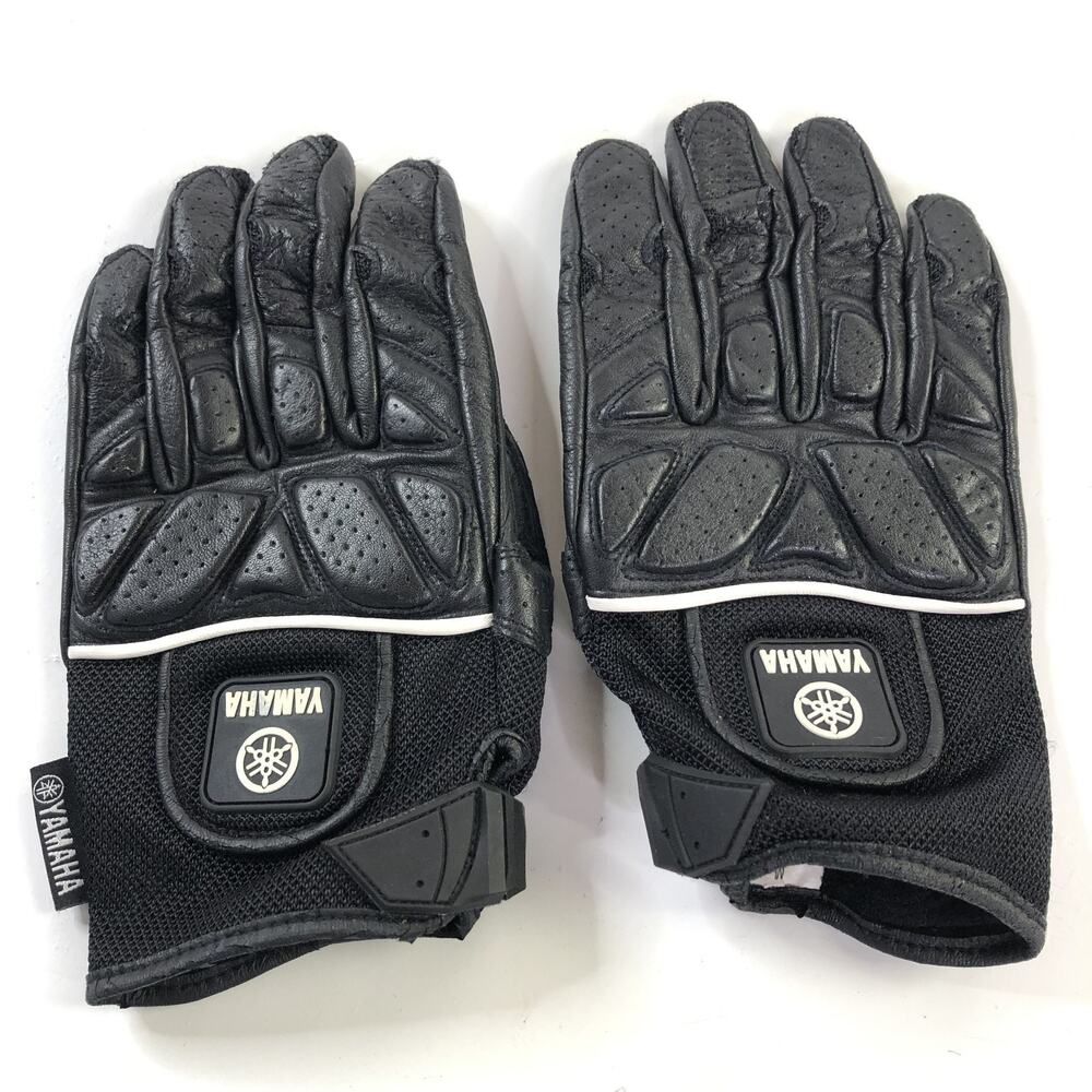 Yamaha Star Motorcycles Black Leather Motorcycle Gloves Size Mens Medium READ